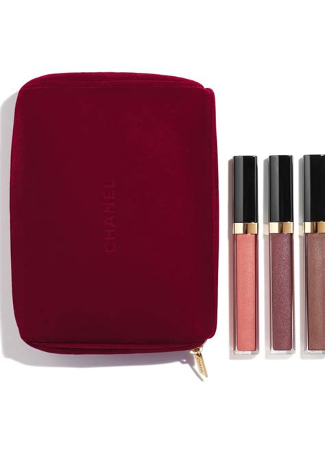 chanel rouge coco gloss trio set|chanel rouge coco gloss decadent.